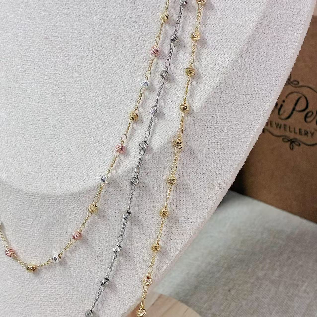 Collana Singola con pepite 3 lunghezze diverse