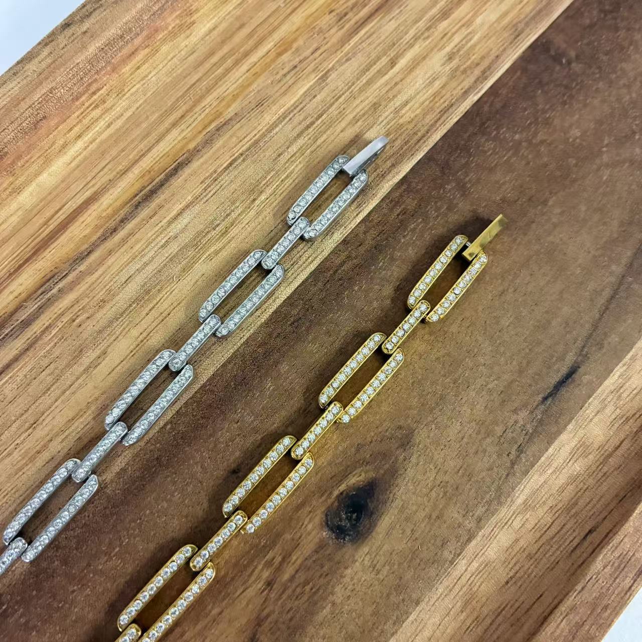 (B111)Bracciale Tennis in acciaio inossidabile | Tennis bracelet in stainless steel