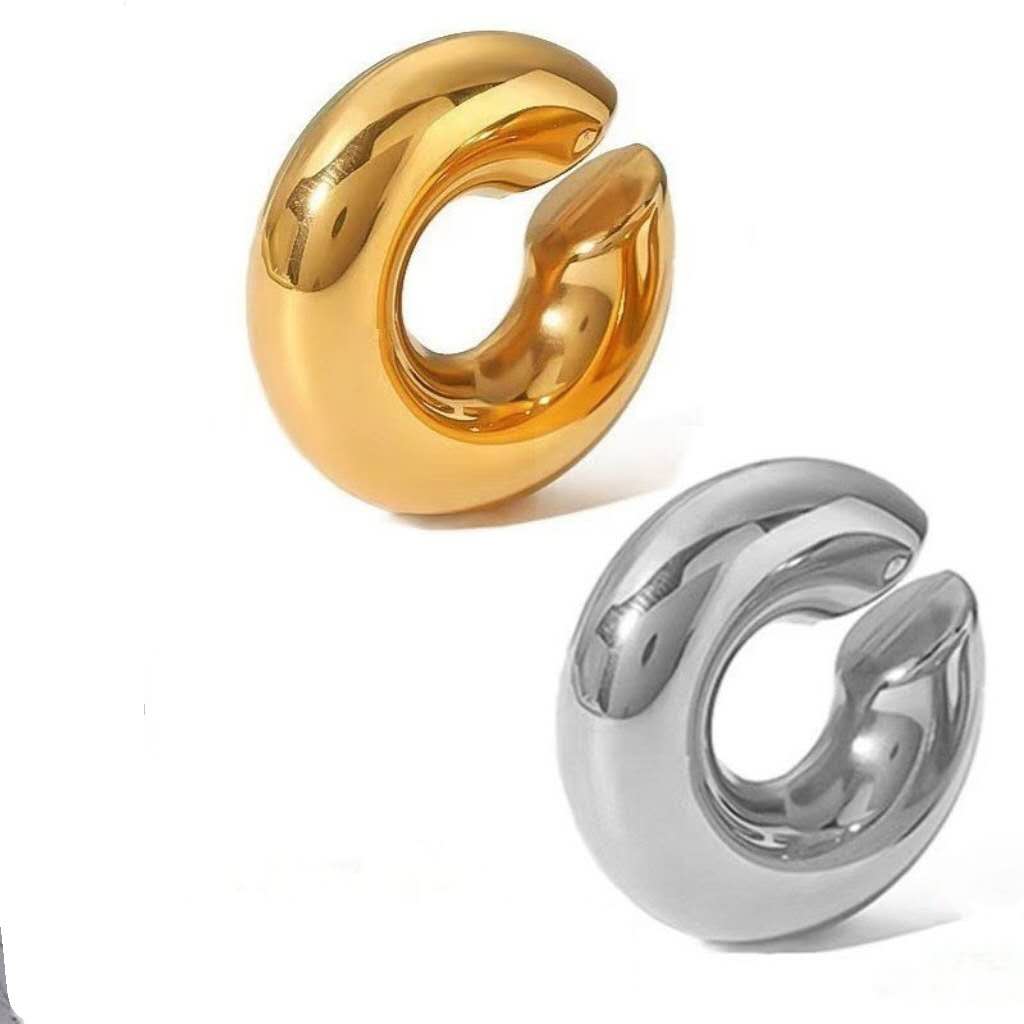 (E063)Ear cuff bombato liscio