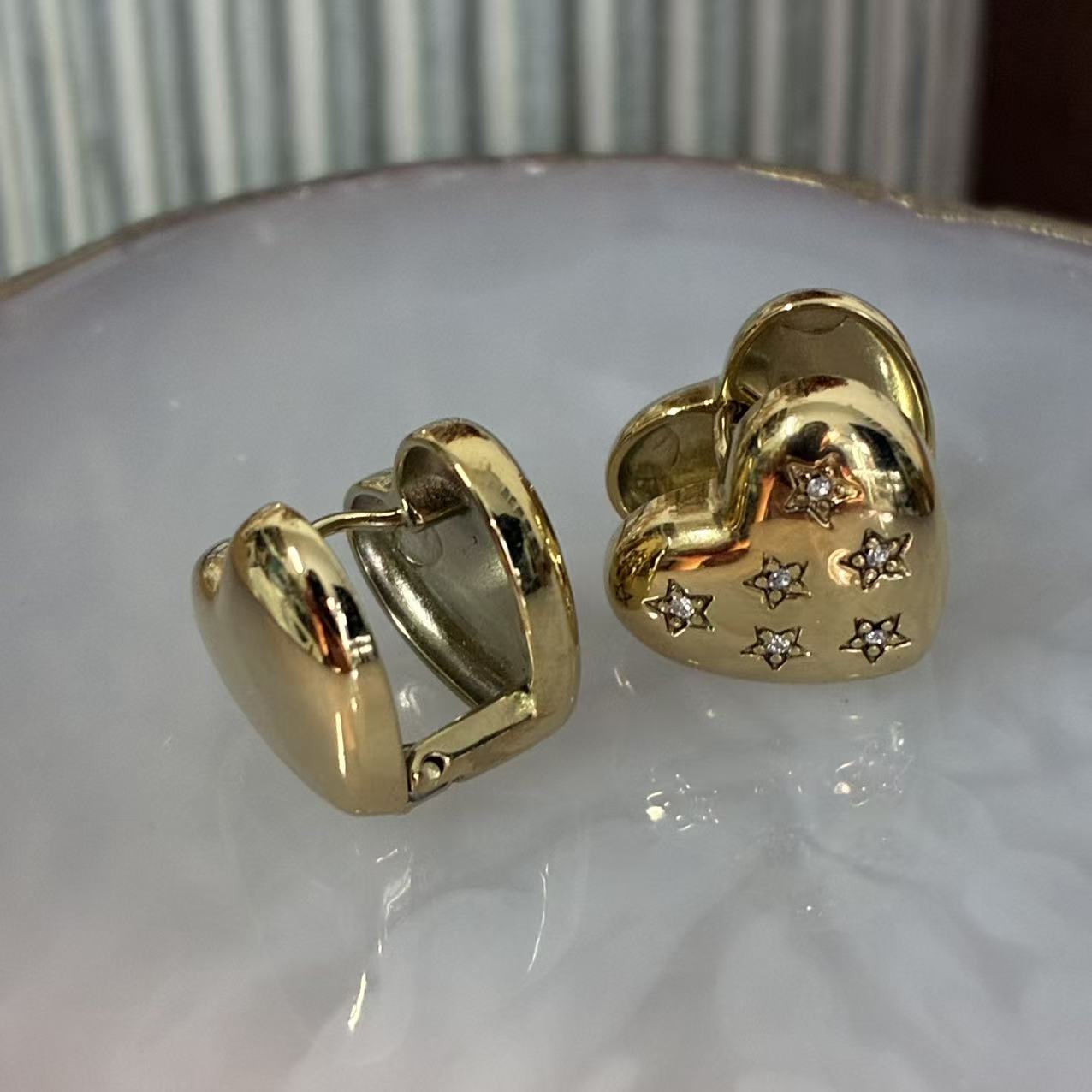 Orecchini Cuori Stellati