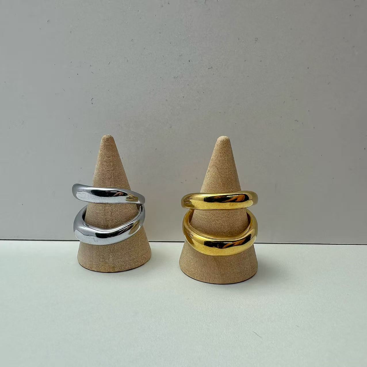 (A164)Anello doppia fascia