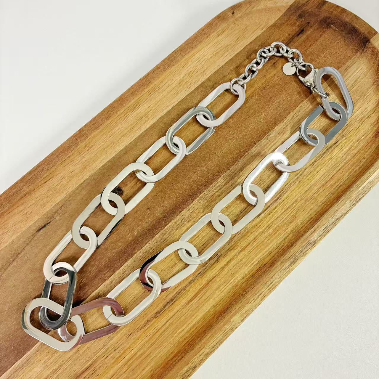 (C181)Collana catena in acciaio inox (non pesante)