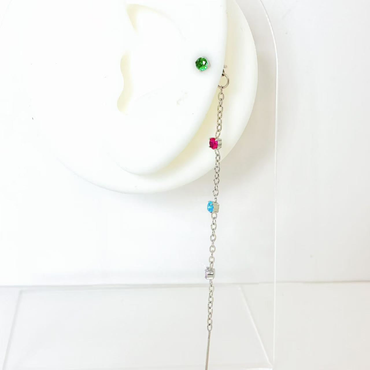 Orecchino Catena Multicolore – Stile Filante