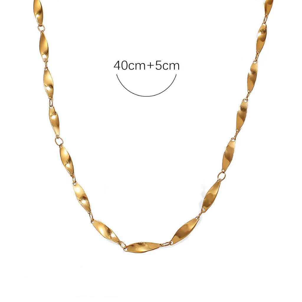 Collana ondulata - acciaio inossidabile