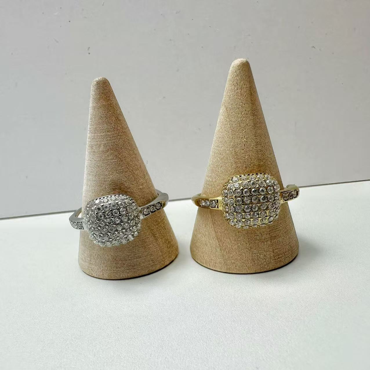 (A161)Anello chevalier quadrato piccolo