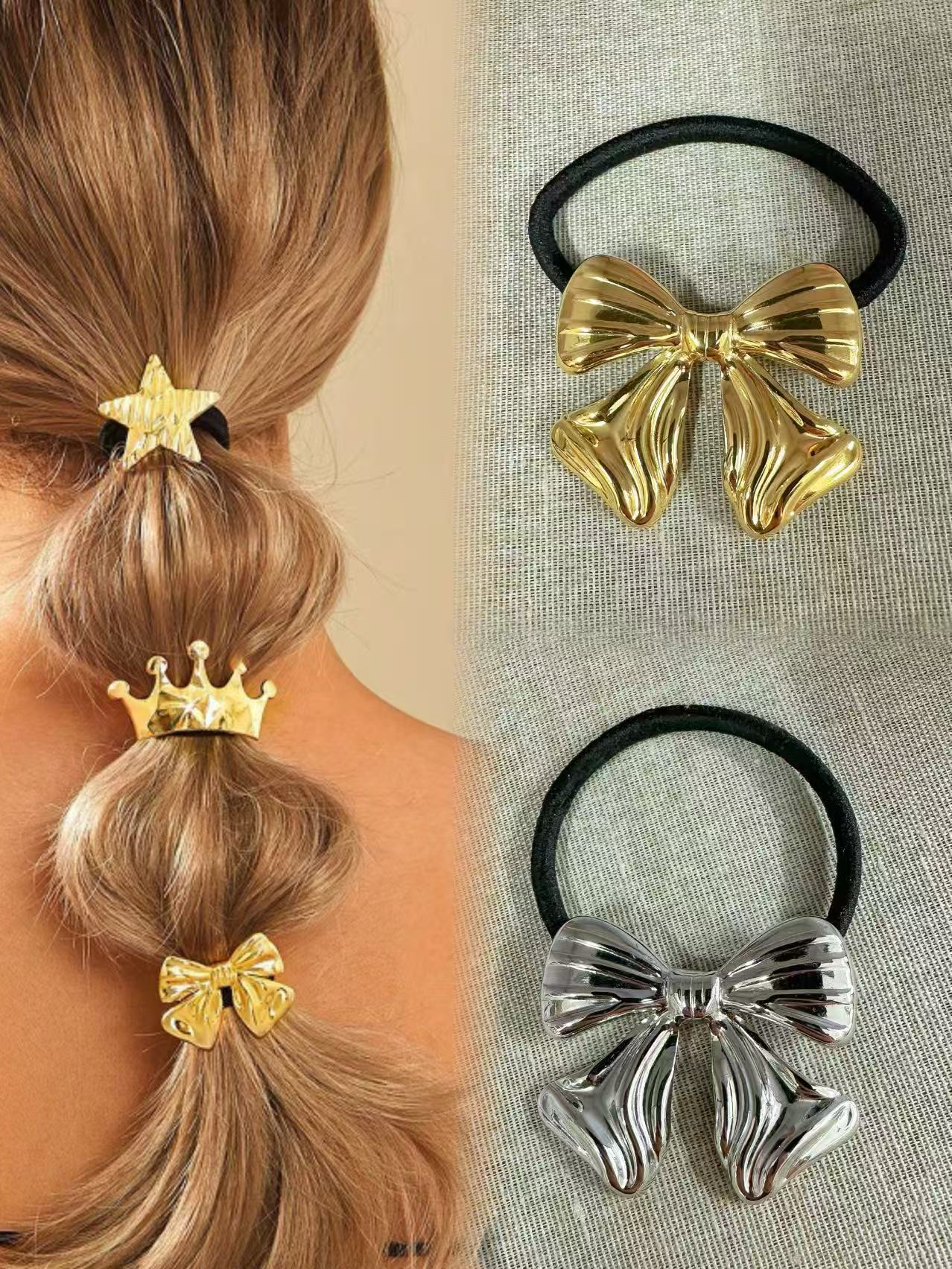 Elastico per capelli con fiocco scultoreo