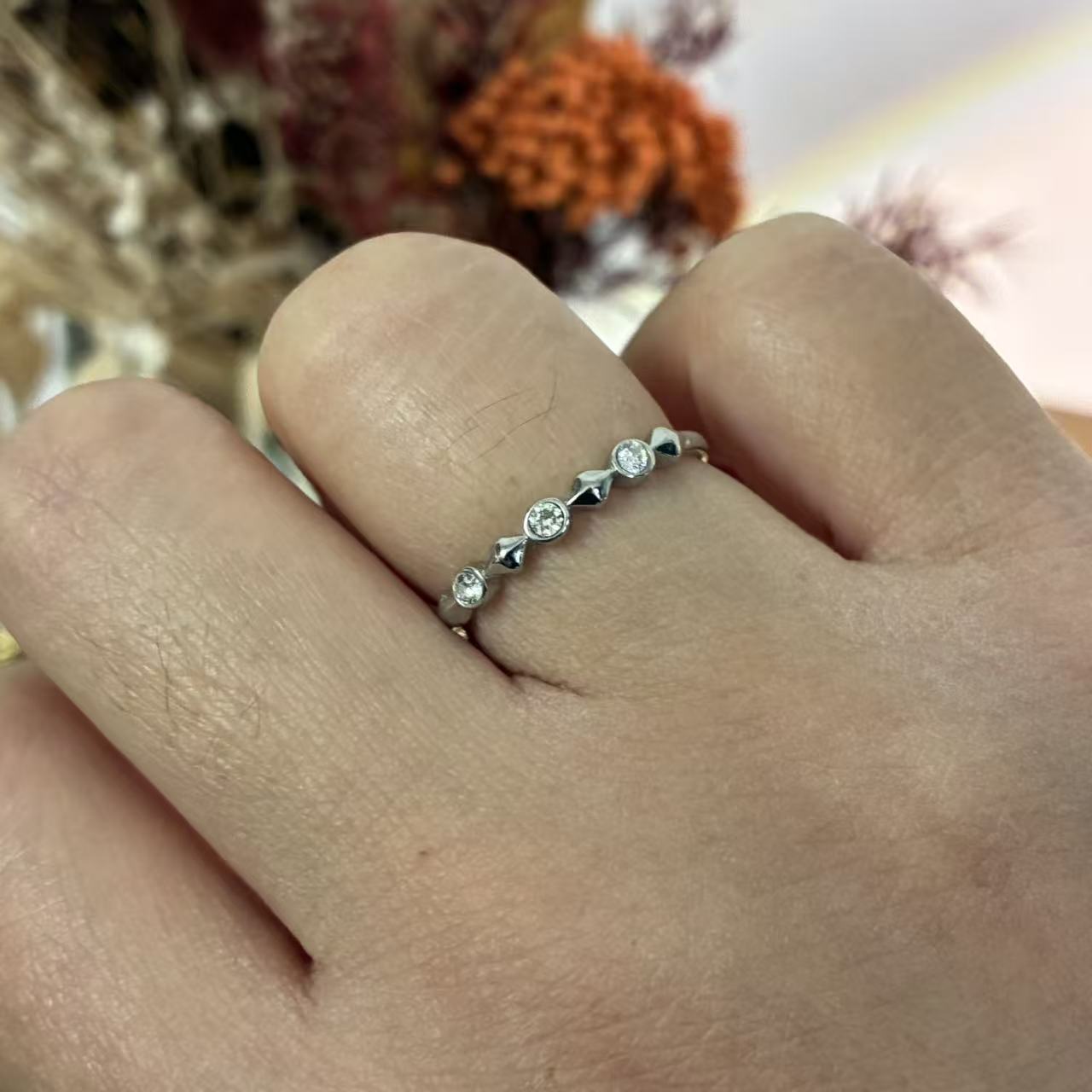 Anello Argento con Zirconi