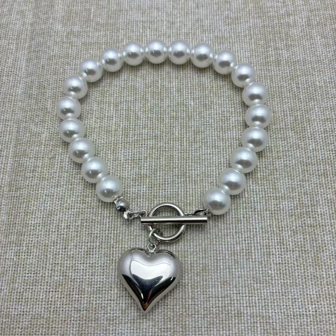 (B183) Bracciale cuore Lunghezza 19cm