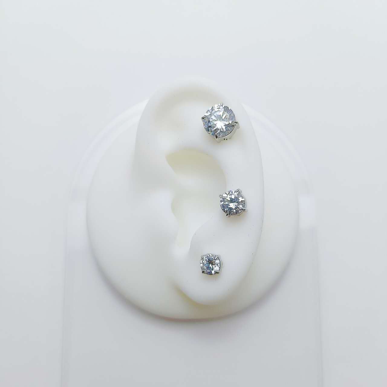 (O165)Set orecchini punto luce 3 pezzi insieme