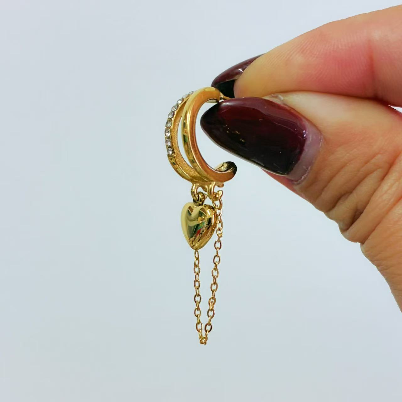 Orecchino Golden Heart