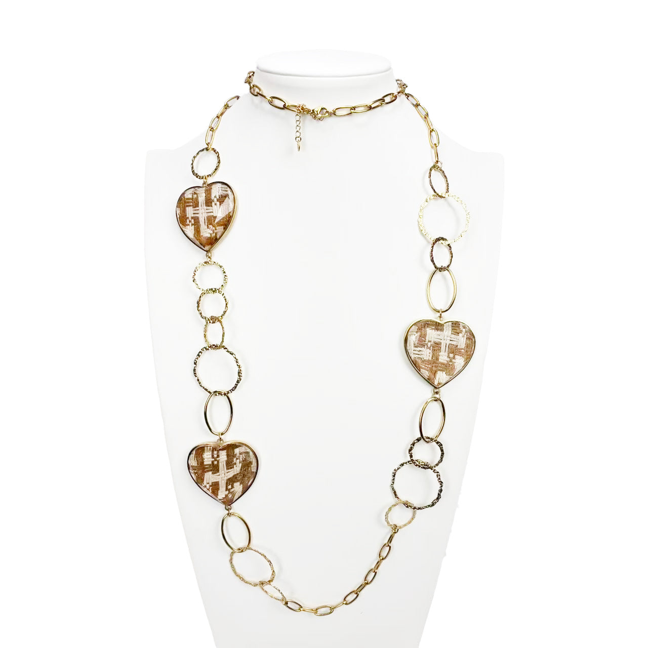 Collana “Intrecci di Cuore” – Eleganza Lunga e Romantica