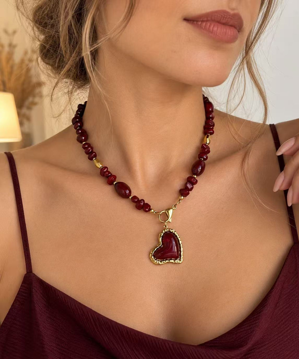 Collana Cuore Naturale | in acciaioi inox