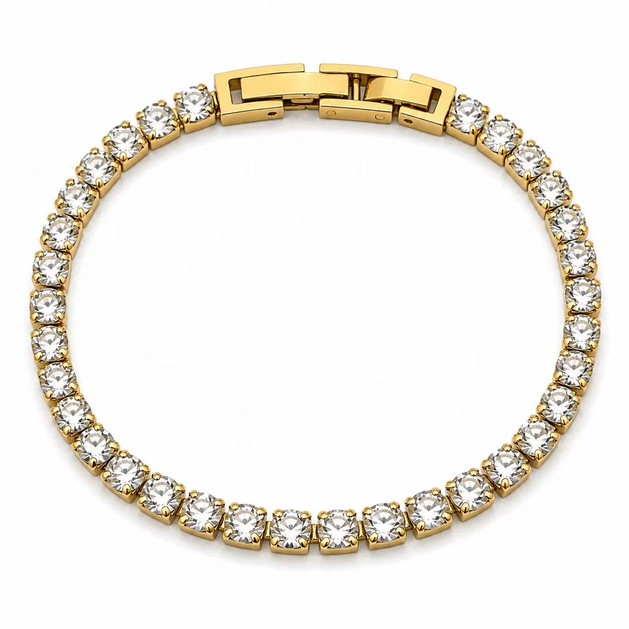 Bracciale tennis “Costanza” | lunghezza max 18,5cm | in acciaio inox