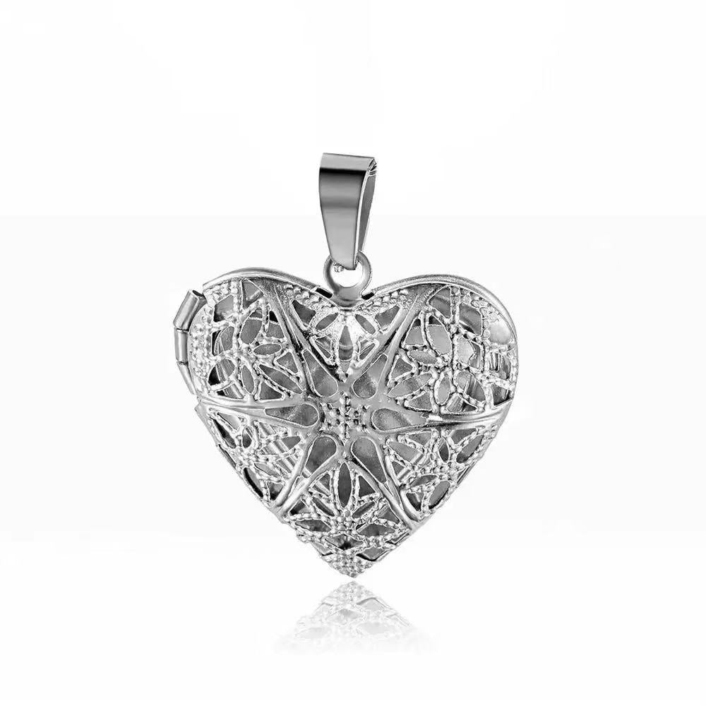 Ciondolo cuore porta foto | in acciaio inox