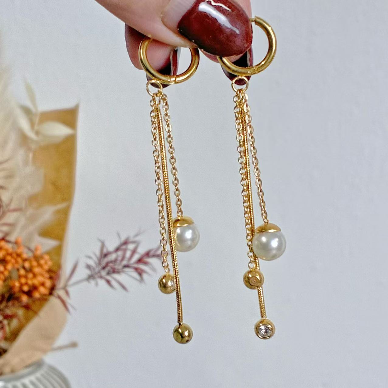 Orecchini “Caduta di Perle”