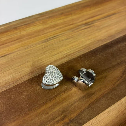 (O073)ORECCHINI PENDENTI CON ZIRCONI IN ACCIAIO INOX