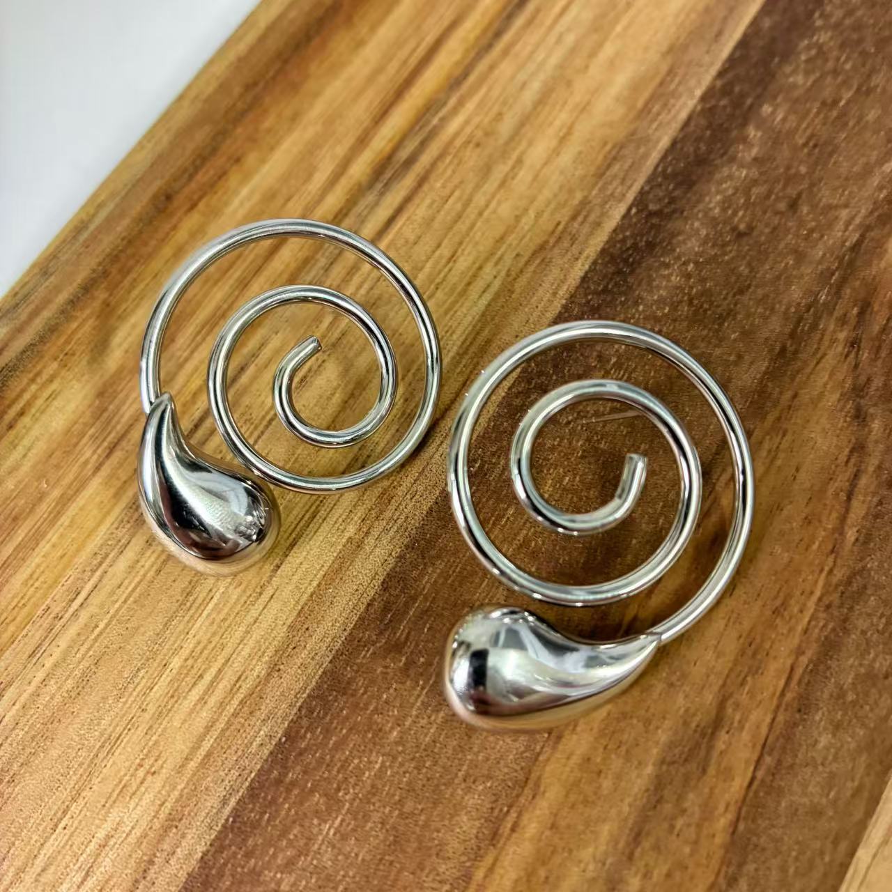 (O074)ORECCHINI DONNA CERCHI IN ACCIAIO INOX