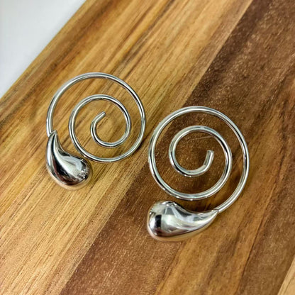 (O074)ORECCHINI DONNA CERCHI IN ACCIAIO INOX