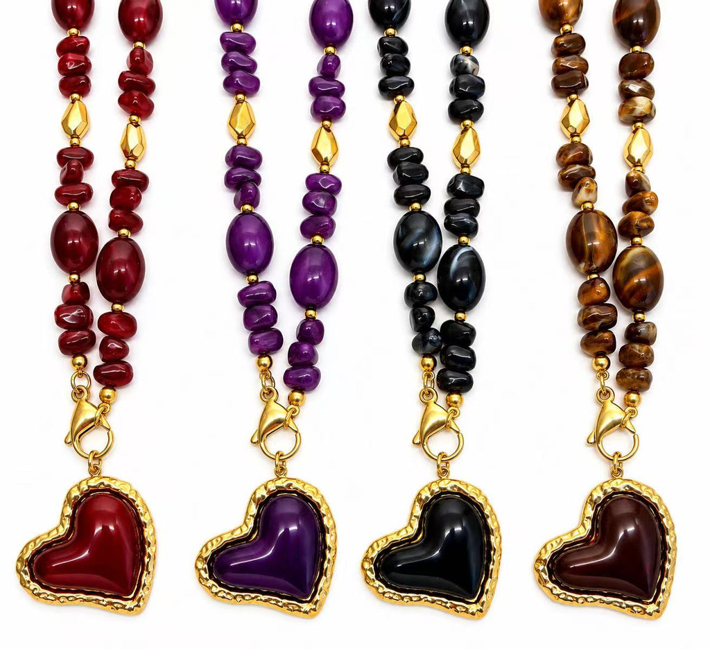 Collana Cuore Naturale | in acciaioi inox