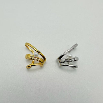(E032)Ear cuff mezza farfalla