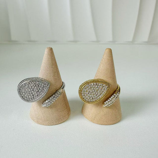 (A089)Anello regolabile con strass