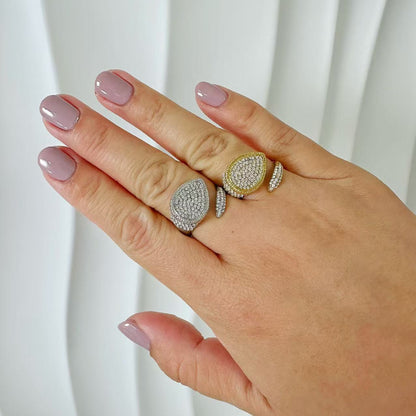 (A089)Anello regolabile con strass