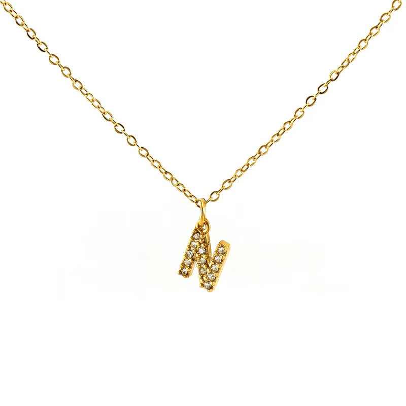 Collana Lettera Pavé – Iniziale Luminosissima