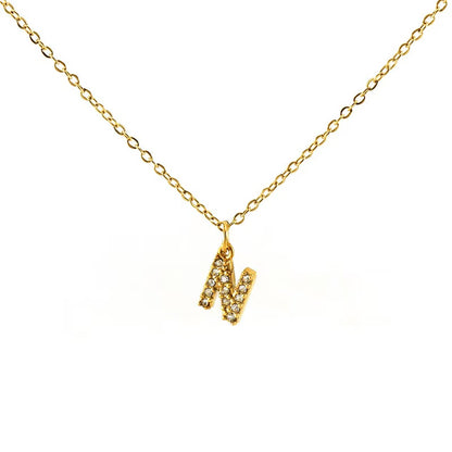 Collana Lettera Pavé – Iniziale Luminosissima