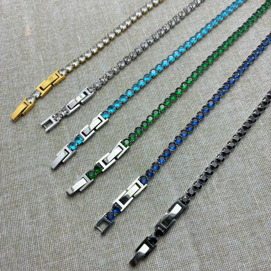 (B184)Bracciale tennis largo