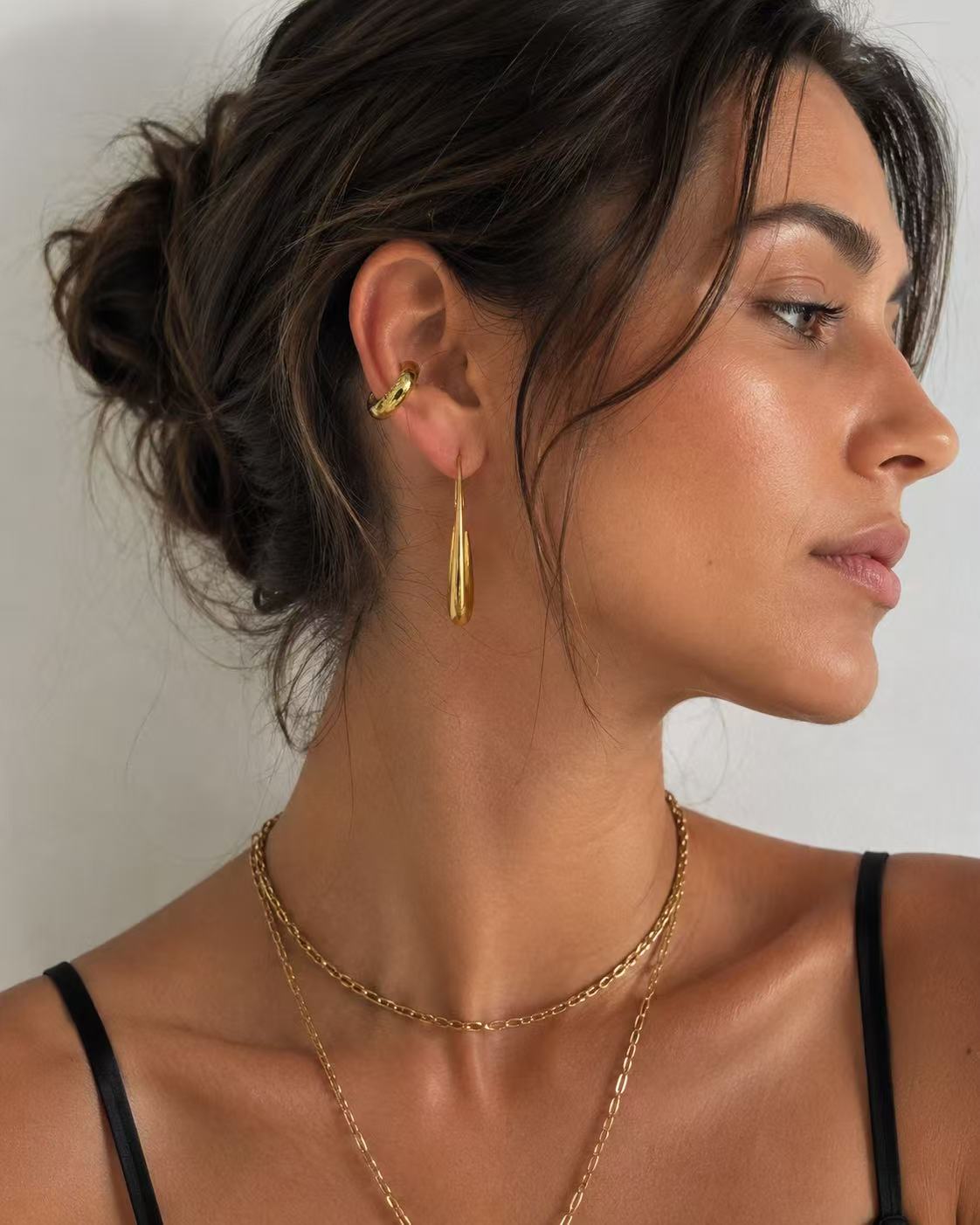 Ear cuff pittonato | in acciaio inox