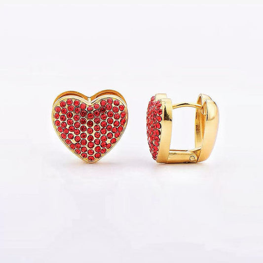 Orecchini Cuore Brillante – Gold & Cristalli