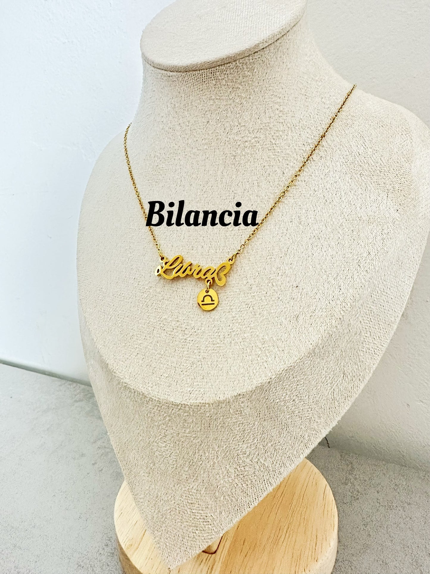 Collane zodiacali in acciaio inox (CZ1)lunghezza 45cm