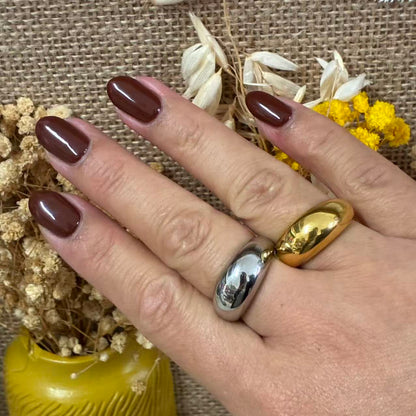 Anello bombato cerchio minimal