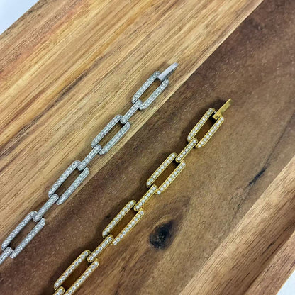 （B111)Bracciale Tennis in acciaio inossidabile | Tennis bracelet in stainless steel