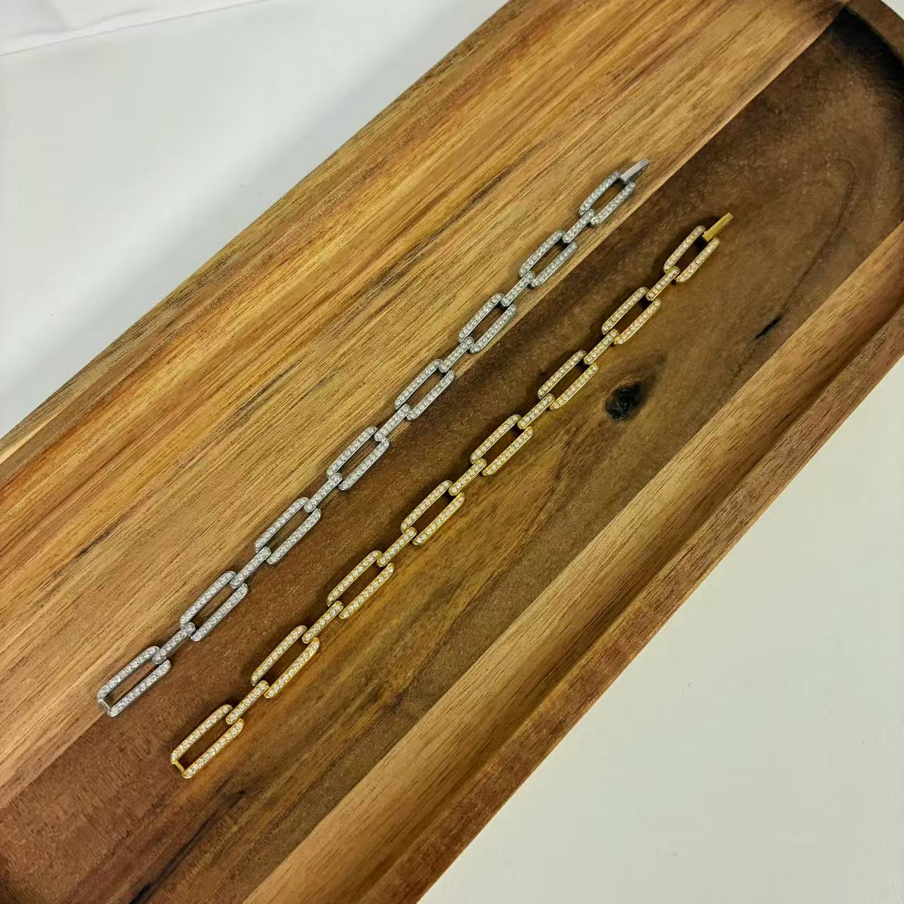 （B111)Bracciale Tennis in acciaio inossidabile | Tennis bracelet in stainless steel