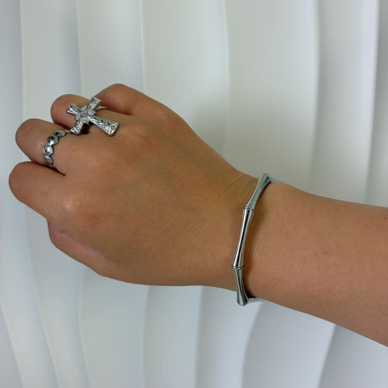 (B119)Bracciale elastico in acciaio inossidabile | Stainless steel bracelet