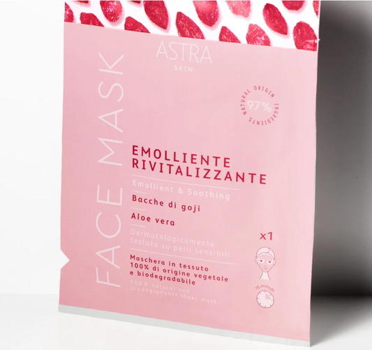 FACE MASK EMOLLIENTE RIVITALIZZANTE - Maschera Viso in Tessuto