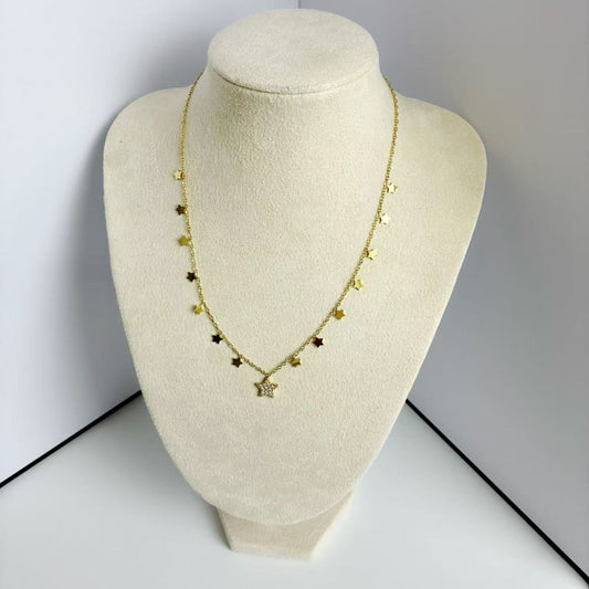 (C377)Collana con Stelle Pendenti