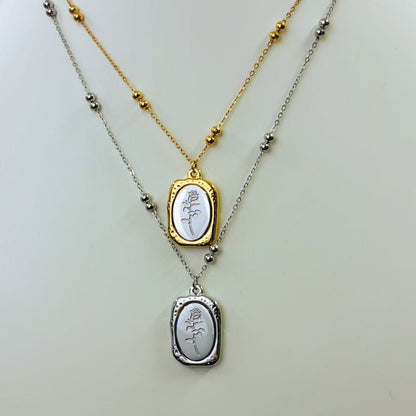 Collana “Rosa Incisa” – Eleganza Romantica in Stile Classico Contemporaneo