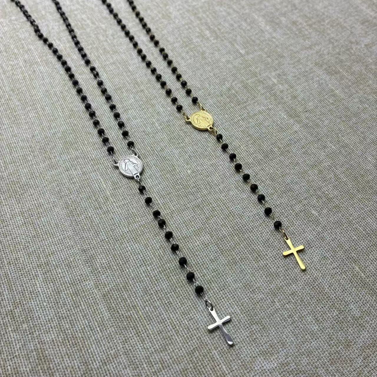 (C353)Collana rosario 45cm