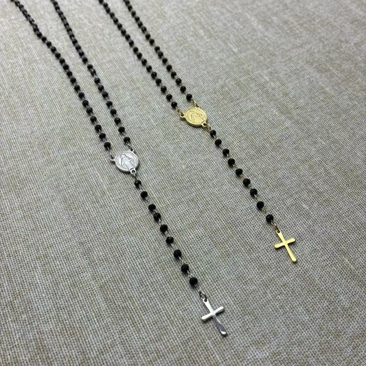 (C353)Collana rosario 45cm