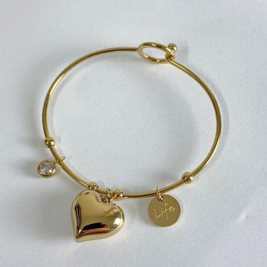 Bracciale “Essenza di Vita” – Charme con Cuore Pendente