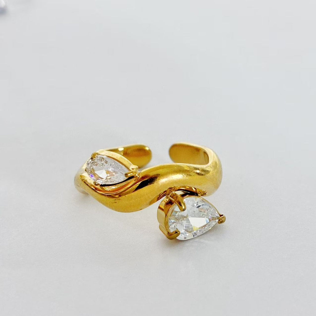 Anello “Onda di Luce” | in acciaio inox