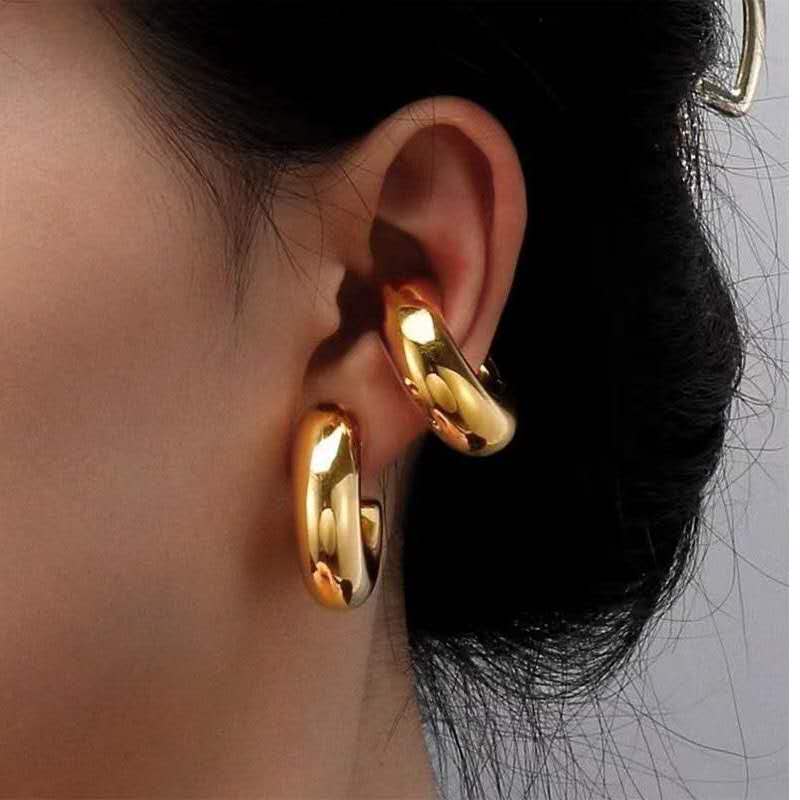 (E063)Ear cuff bombato liscio