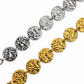 Bracciale dischetti martellati | in acciaio inox