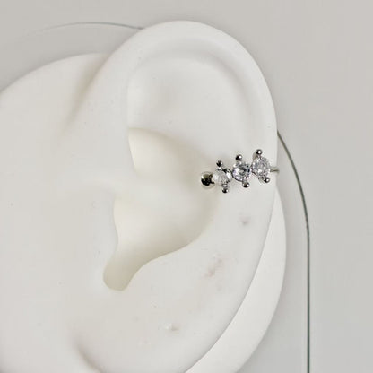 Ear cuff “Trio” – Tre respiri di luce