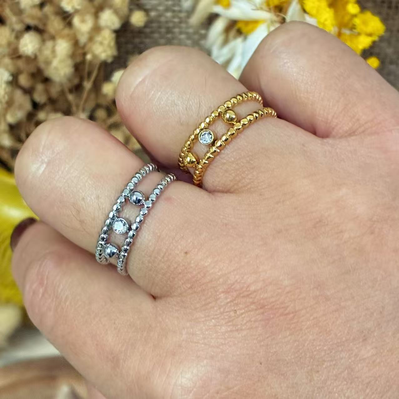 Anello Corona di Perle