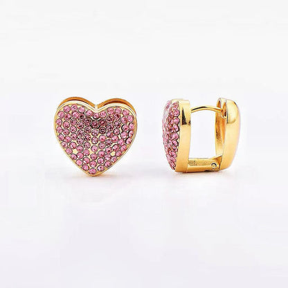 Orecchini Cuore Brillante – Gold & Cristalli
