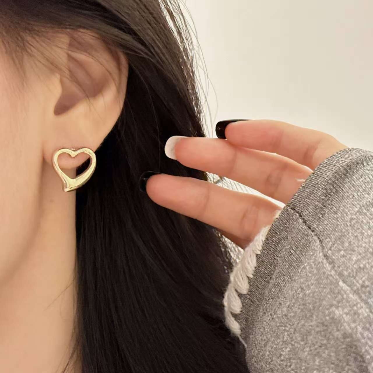 (O201)Orecchini Donna Minimal Cuore