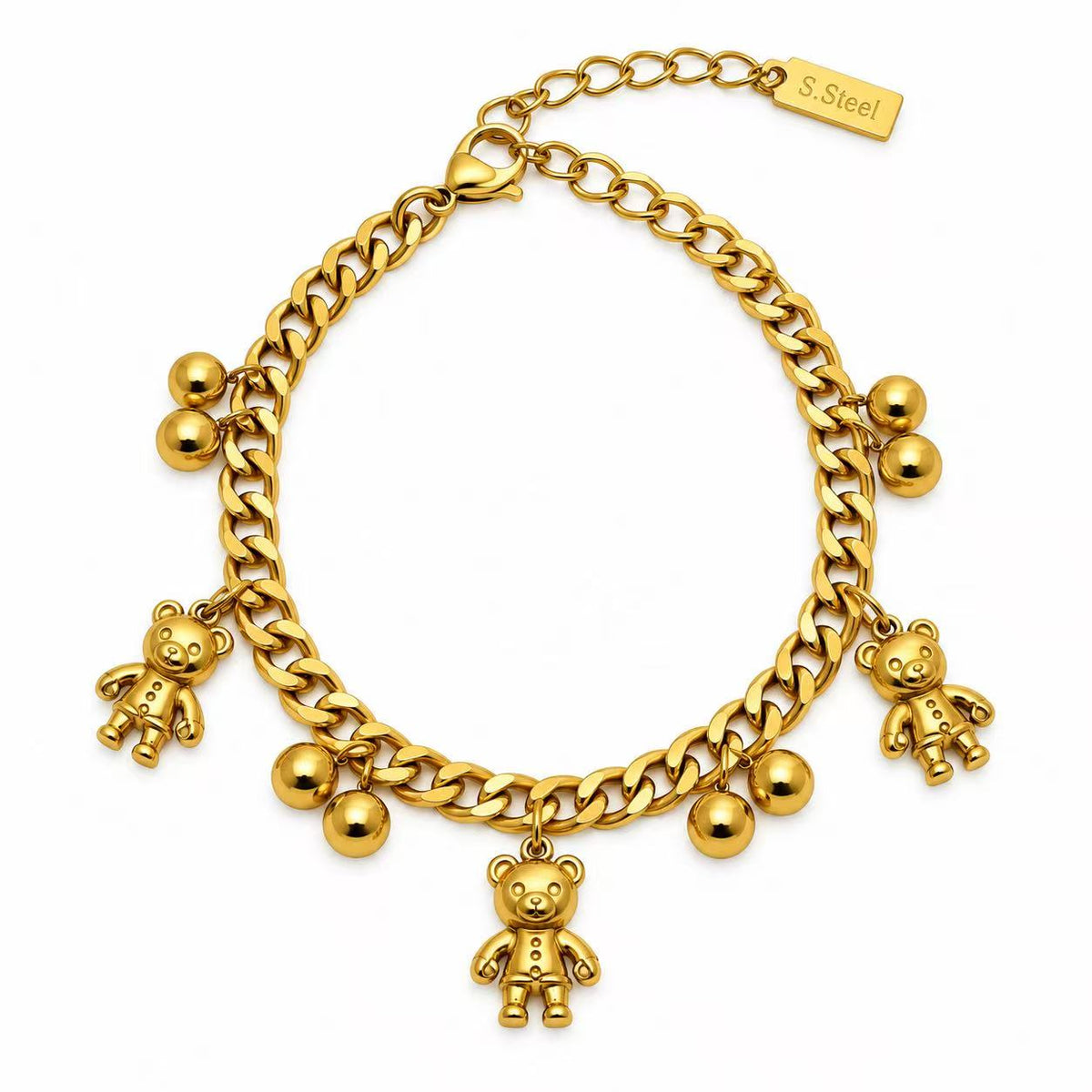 Bracciale Orsetti | 16-20cm | in acciaio inox